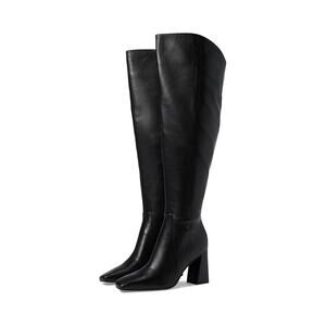 Naturalizer Womens Lyric Wide Calf Over the Knee Boots US 8 M Black Leather NIB